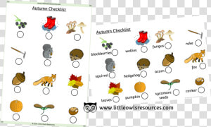 Autumn Checklist Cover  HD Png Download