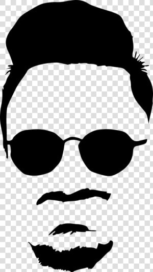 Hipster With Sunglasses Silhouette  HD Png Download