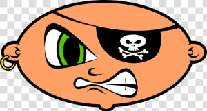 Pirate  Angry  Emoticon  Smiley  Smilies  Head   Clipart Mean  HD Png Download