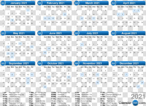 Calendar 2021 Png Photos   2018 Calendar With Week Numbers Uk  Transparent Png