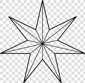 7 Ray Mullet   7 Pointed Nautical Star  HD Png Download
