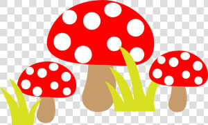 Free Simple Cartoon Mushrooms   Mushroom Clipart  HD Png Download