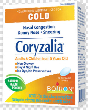 Coryzalia For Cold Symptoms  HD Png Download