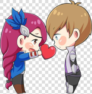 lesly  gusion  love  cute  chibi  couple  ml  mlbb   Hero Mobile Legends Love  HD Png Download
