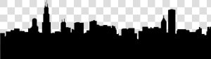 Beyond The Park   Chicago Skyline Silhouette Outline  HD Png Download