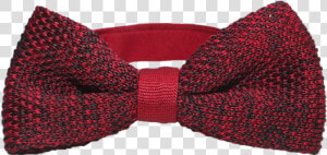 Black Red Knit Bow Tie   Wool  HD Png Download