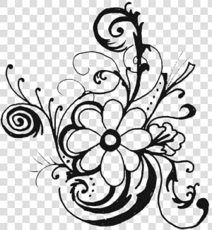 Clip Art Of Flowers   Black And White Flowers Clipart  HD Png Download