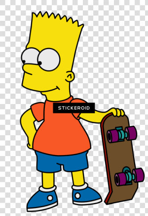 Bart Simpson Skateboard   Bart Simpson Drawing Easy  HD Png Download