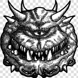 Clip Art Cacodemon Doom   Doom Drawing  HD Png Download
