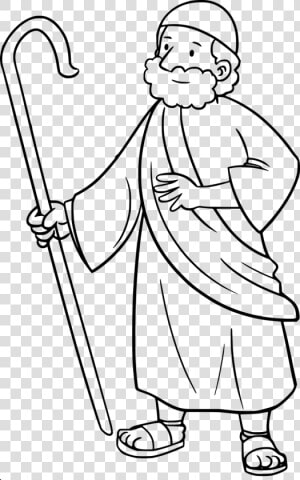 Moses Clipart Black And White  HD Png Download