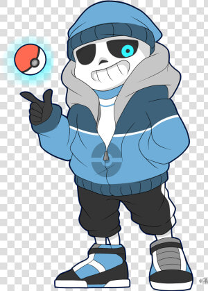 Sans Undertale Au Wiki   Pokemon Trainer Sans  HD Png Download