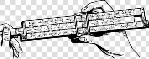 Slide Rule Black And White Clipart  HD Png Download