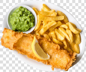 Dish food cuisine fish And Chips fried Food french   ฟิ ช แอนด์ ชิป ส์  HD Png Download