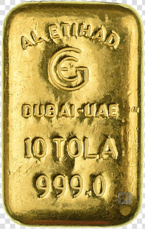 Al etihad Gold Cast Bar   10 Tola Bar Price In Dubai  HD Png Download