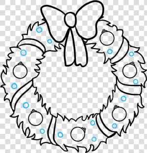 Transparent Christmas Wreath Png   Cartoon Christmas Wreath Drawing  Png Download