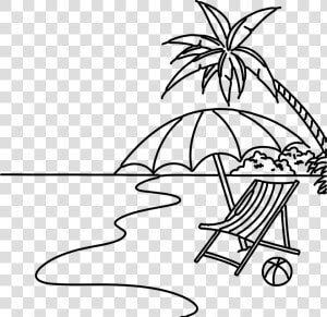 Transparent Bucket List Clipart   Beach Black And White Clipart  HD Png Download