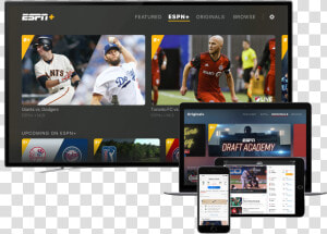 Espn On A Television  Laptop  Tablet  And Smartphone  HD Png Download
