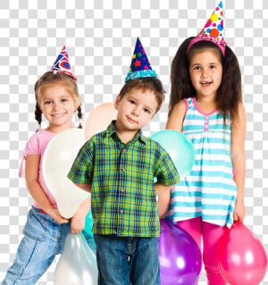 Kids With Birthday Caps  HD Png Download