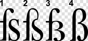 Four Forms Of Antiqua Eszett   Calligraphy  HD Png Download