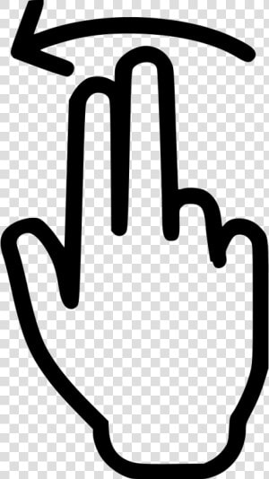 Hand Finger Swipe Swap Left Comments   Hand Swipe Svg  HD Png Download