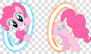 Portal 2 Pinkie Pie Rainbow Dash Twilight Sparkle Rarity   Pinkie Pie Portal  HD Png Download