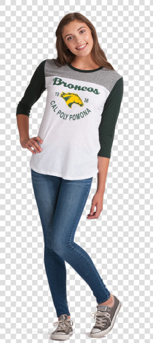 Tri color Baseball Tee   Girl  HD Png Download