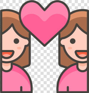 296 Couple With Heart Woman Woman   Emojis De Familia  HD Png Download