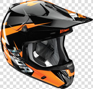 Thor Mx Verge Motocross Helmet Rebound Black Flo Orange   Verge Thor Helmet  HD Png Download