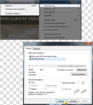 Imprimir   Herramientas De Internet Explorer  HD Png Download