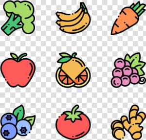 Fruits And Vegetables   Cartoon Fruits And Vegetables Png  Transparent Png