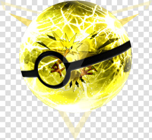 Team Instinct From Pokemon Go By Idkapanda   Zapdos Pokeball  HD Png Download