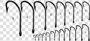 Us Fishing Hook Sizes  HD Png Download