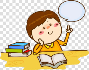 Thinking Clipart Library Stock Child Student Reading   Student Thinking Clipart  HD Png Download