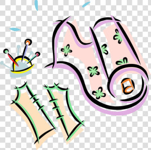 Vector Illustration Of Fashion Design And Garment Industry   Sewing Materials Clip Art Png  Transparent Png
