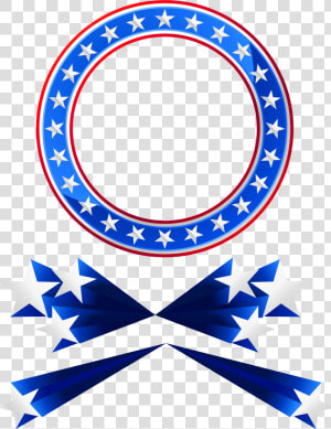 Transparent Patriotic Clipart Black And White   Star Circle Frame Png  Png Download