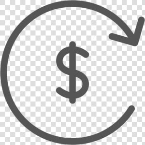 Dollar Circle Arrow   Cash Return  HD Png Download