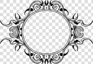 Computer Icons Oval Ornament Drawing Picture Frames   Bingkai Bunga Hitam Putih  HD Png Download