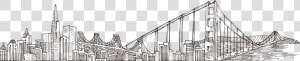 Brooklyn Bridge Golden Gate Bridge Drawing Vector Graphics   Easy San Francisco Drawings  HD Png Download