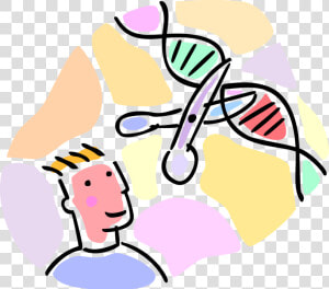 Dna Vector Image Illustration Of Cutting And   Genetic Engineering Pictures Transparent  HD Png Download