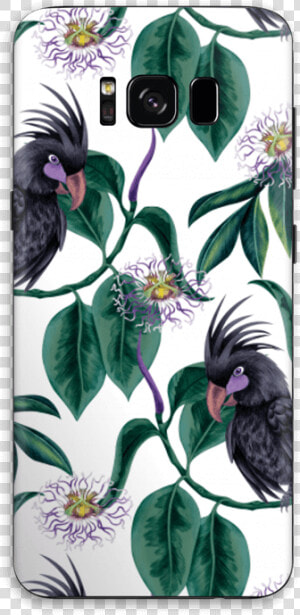 Flowers  amp  Cockatoo Skin Galaxy S8   Finch  HD Png Download