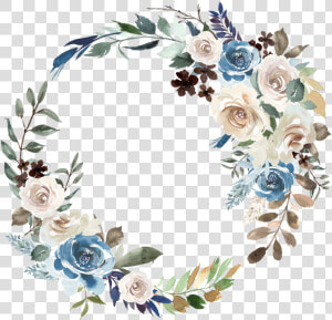 Transparent Flower Circle Png   Png Blue Flower Circle  Png Download