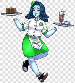 B 50 S Waitress   Cartoon  HD Png Download