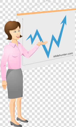 Free Vector Business Woman Vector Presentation   Cartoon  HD Png Download