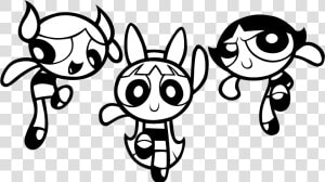Powerpuff Girls Logo Black And White   Powerpuff Girls Coloring Pages Gif  HD Png Download