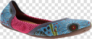 Hari Om In Blue Floral Women S Ballet Flat   Sports Shoes Blue Spring Sports Women  HD Png Download