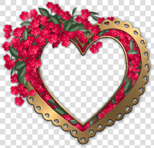 Heart Flower Frame Png Clipart   Png Download   Heart Shape Frame Flower  Transparent Png