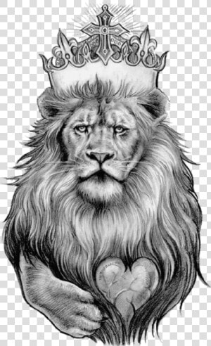 Free Png Download Lion Tattoo Designs Png Images Background   Lion With Crown Tattoo Designs  Transparent Png