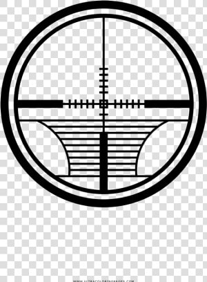 Crosshair Coloring Page   Circle  HD Png Download