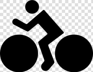 Man Riding On A Bike   Bike Riding White Icon Png  Transparent Png