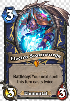 Electrastormsurge Enus   Hearthstone Cards  HD Png Download